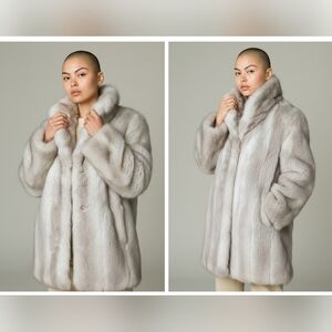 Silver Fox | Faux Fur Jacket | The Metzger Group by Erika | Ltd Edition Size: 18